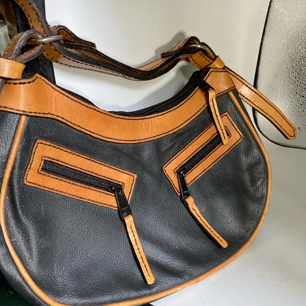 Pocketbook I think it’s real leather brown & copper colors 7” x 11” - Picture 1 of 3